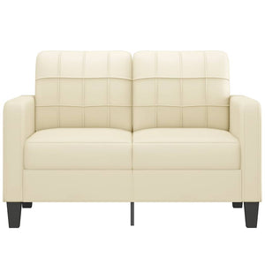 2-Sitzer Sofa Creme Kunstleder 120cm