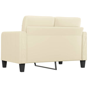 2-Sitzer Sofa Creme Kunstleder 120cm