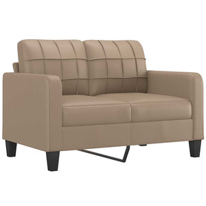 2-Sitzer Sofa Cappuccino-Braun Kunstleder 120cm