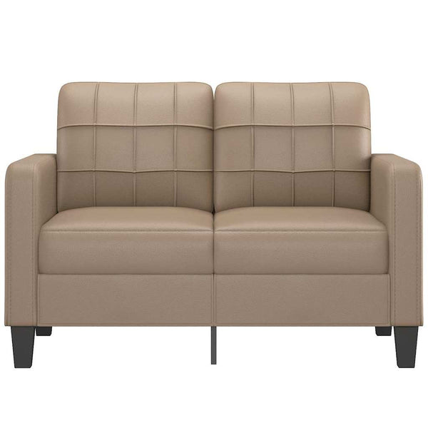 2-Sitzer Sofa Cappuccino-Braun Kunstleder 120cm