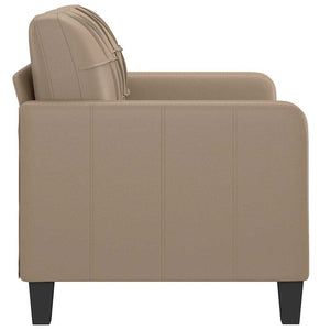 2-Sitzer Sofa Cappuccino-Braun Kunstleder 120cm