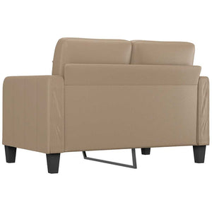2-Sitzer Sofa Cappuccino-Braun Kunstleder 120cm