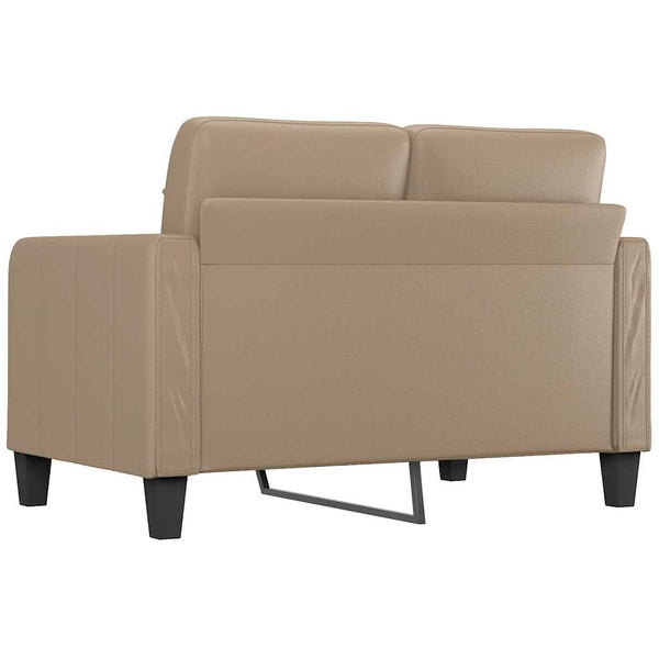 2-Sitzer Sofa Cappuccino-Braun Kunstleder 120cm