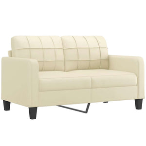 2-Sitzer Sofa Creme Kunstleder 140cm