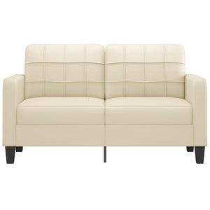 2-Sitzer Sofa Creme Kunstleder 140cm