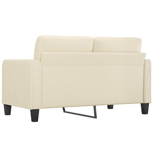 2-Sitzer Sofa Creme Kunstleder 140cm