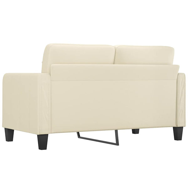 2-Sitzer Sofa Creme Kunstleder 140cm