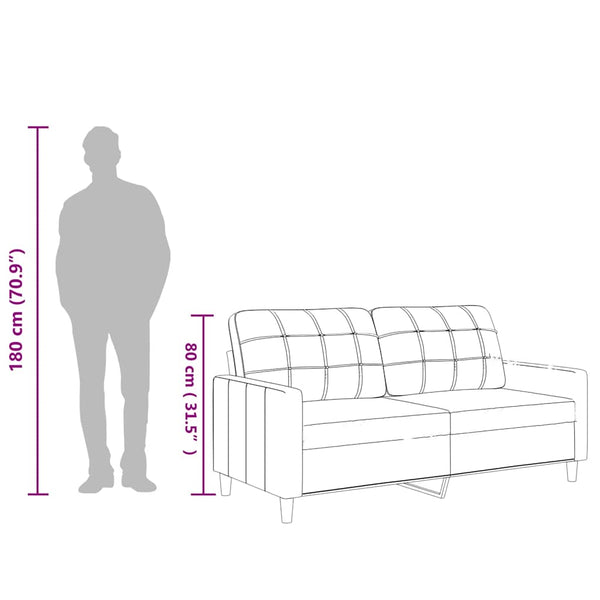 2-Sitzer Sofa Creme Kunstleder 140cm