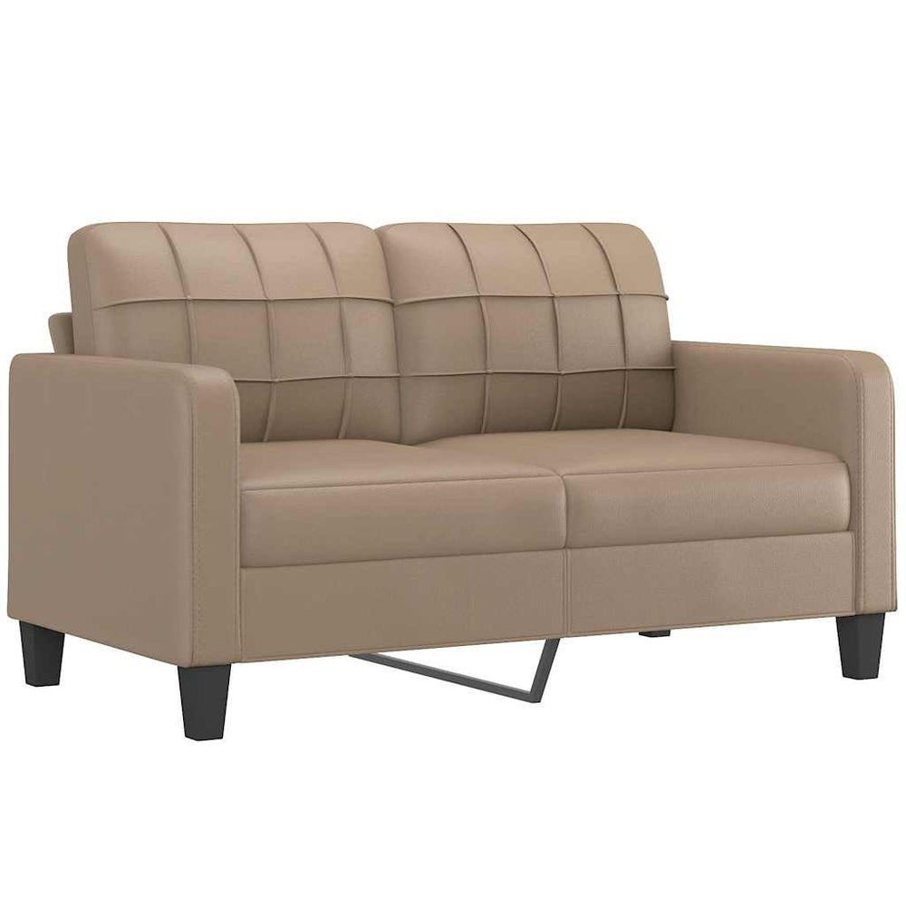 2-Sitzer Sofa Cappuccino-Braun Kunstleder 140cm