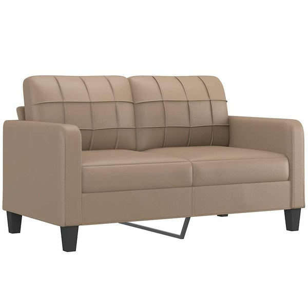 2-Sitzer Sofa Cappuccino-Braun Kunstleder 140cm