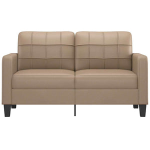 2-Sitzer Sofa Cappuccino-Braun Kunstleder 140cm