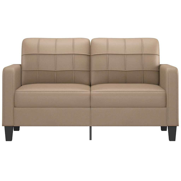 2-Sitzer Sofa Cappuccino-Braun Kunstleder 140cm