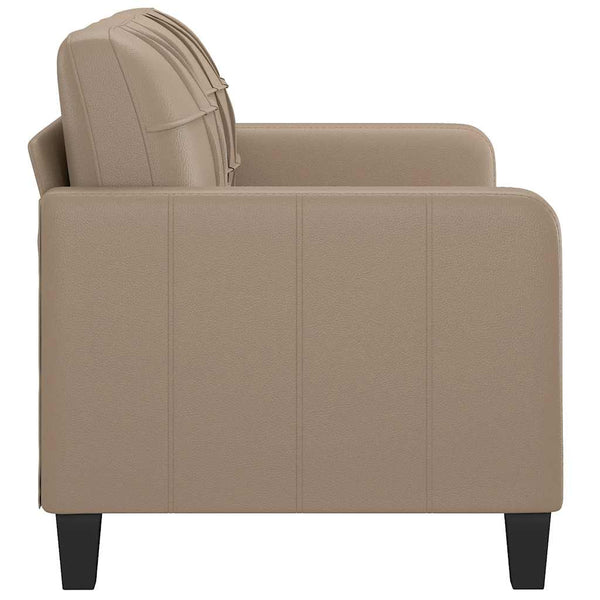 2-Sitzer Sofa Cappuccino-Braun Kunstleder 140cm