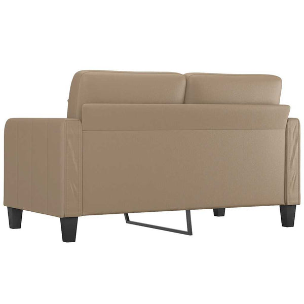 2-Sitzer Sofa Cappuccino-Braun Kunstleder 140cm