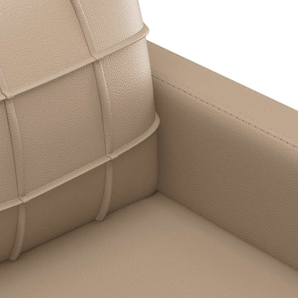 2-Sitzer Sofa Cappuccino-Braun Kunstleder 140cm