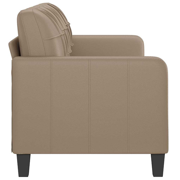 3-Sitzer Sofa Cappuccino-Braun Kunstleder 180 cm