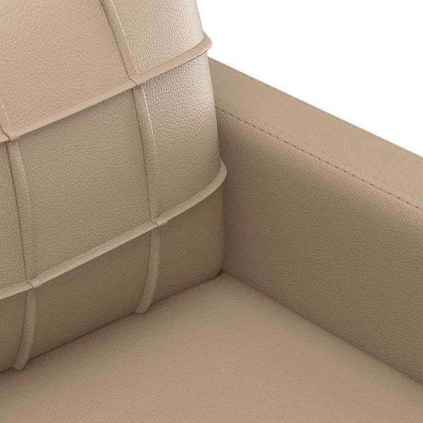 3-Sitzer Sofa Cappuccino-Braun Kunstleder 180 cm