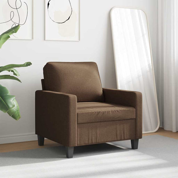 vidaXL Fauteuil marron 60 cm Tissu