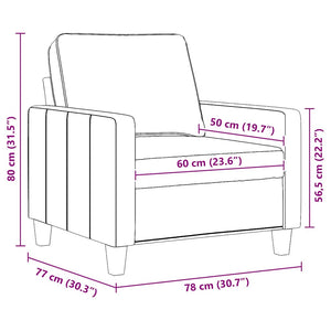 vidaXL Fauteuil marron 60 cm Tissu