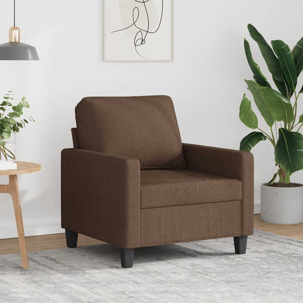 vidaXL Armchair Brown 60 cm Fabric