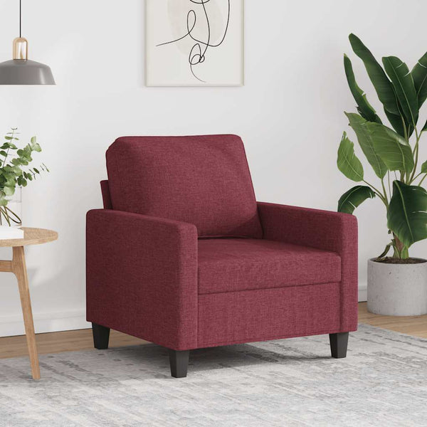 vidaXL Armchair Wine Red 60 cm Fabric