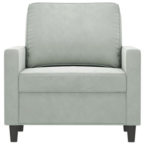 vidaXL Armchair Light Grey 60 cm Velvet