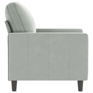 vidaXL Armchair Light Grey 60 cm Velvet