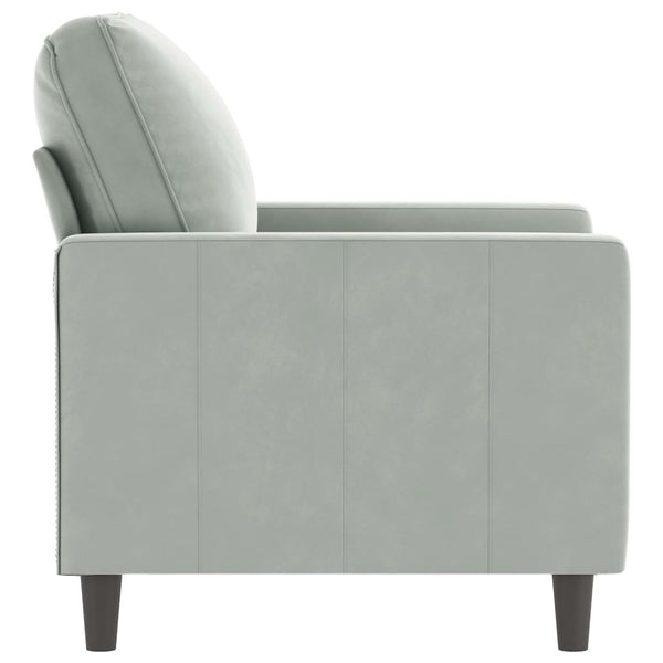 vidaXL Armchair Light Grey 60 cm Velvet