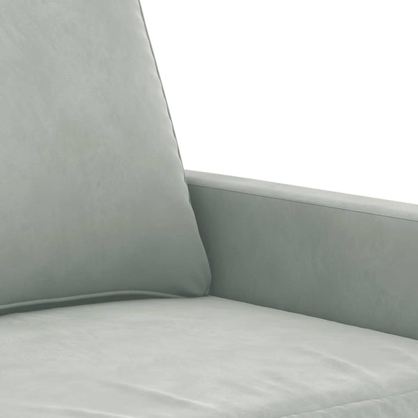 vidaXL Armchair Light Grey 60 cm Velvet