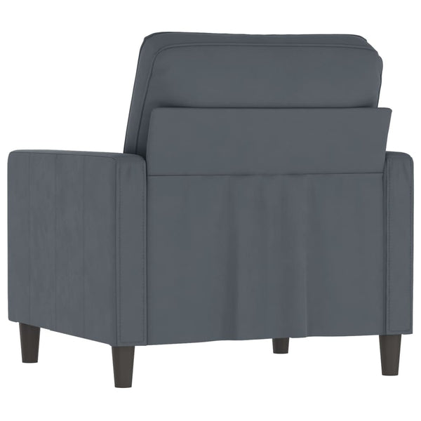 vidaXL Armchair Dark Grey 60 cm Velvet