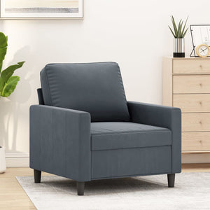 vidaXL Armchair Dark Grey 60 cm Velvet