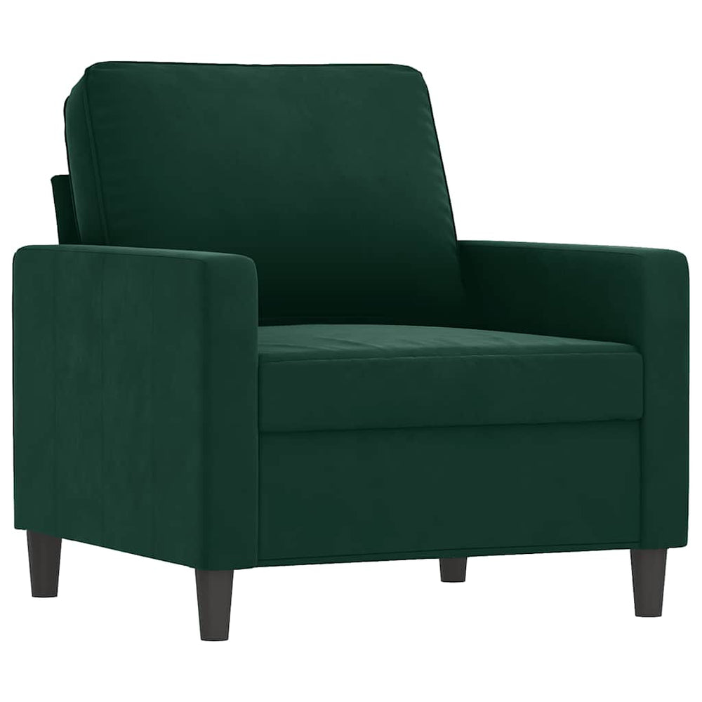 vidaXL Armchair Dark Green 60 cm Velvet