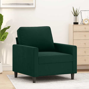 vidaXL Armchair Dark Green 60 cm Velvet