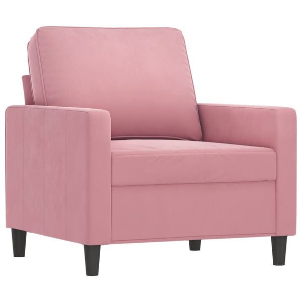 Sessel Rosa Samt 60 cm