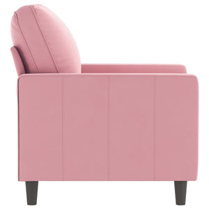 Sessel Rosa Samt 60 cm