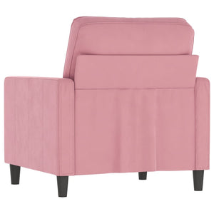 Sessel Rosa Samt 60 cm