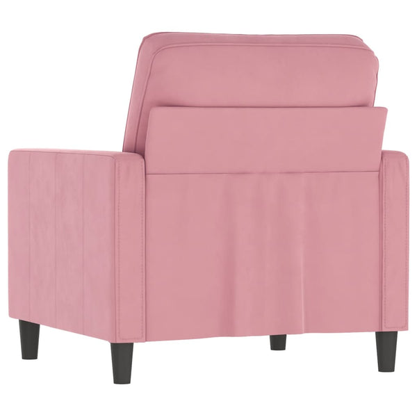 Sessel Rosa Samt 60 cm