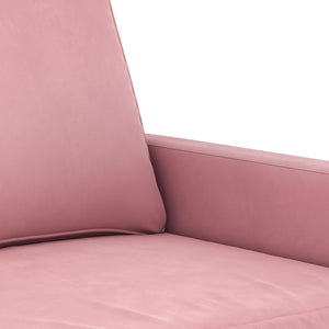 Sessel Rosa Samt 60 cm