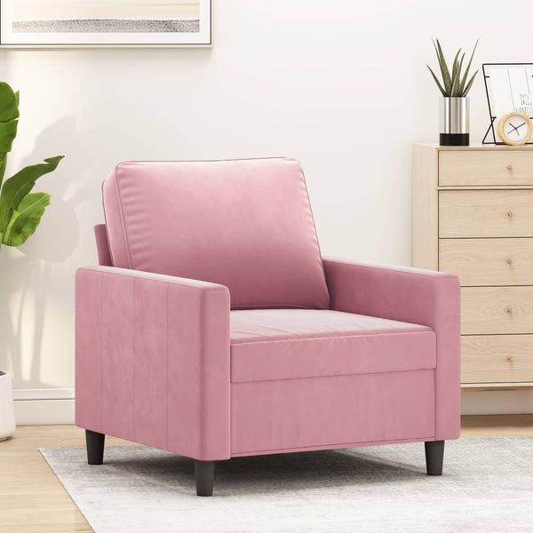 Sessel Rosa Samt 60 cm