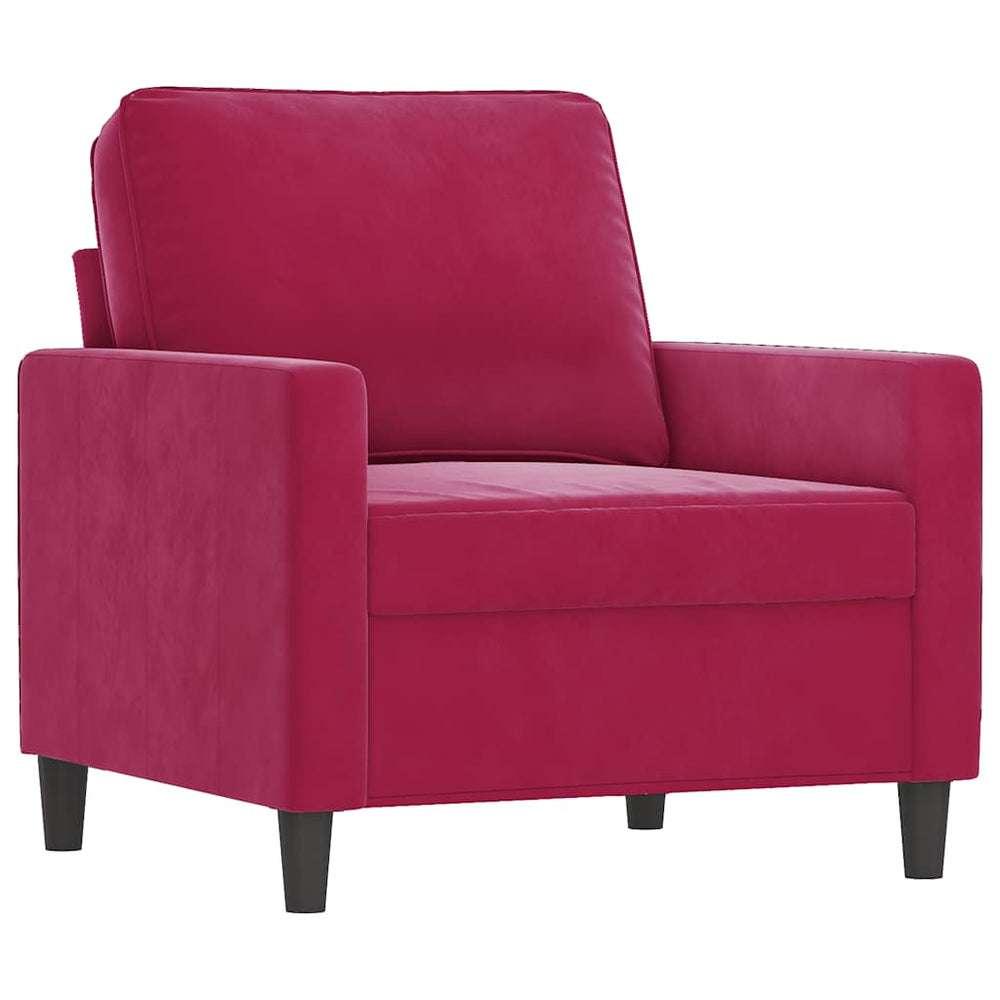 vidaXL Armchair Wine Red 60 cm Velvet