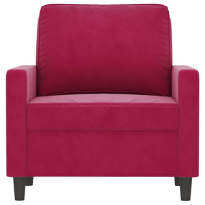 vidaXL Armchair Wine Red 60 cm Velvet