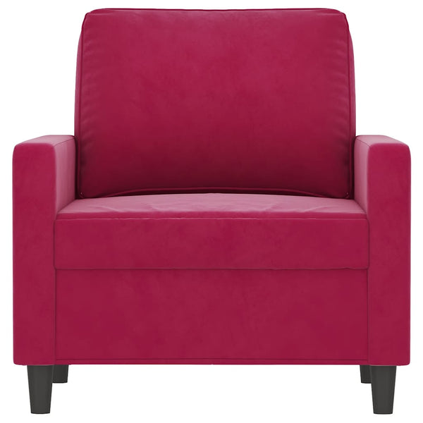 vidaXL Armchair Wine Red 60 cm Velvet