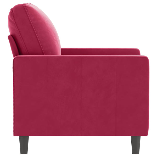 vidaXL Armchair Wine Red 60 cm Velvet