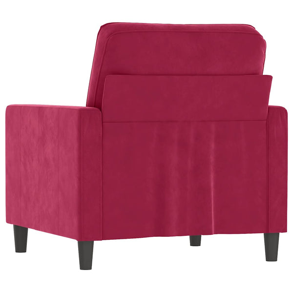 vidaXL Armchair Wine Red 60 cm Velvet