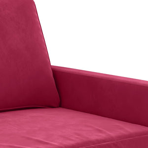 vidaXL Armchair Wine Red 60 cm Velvet