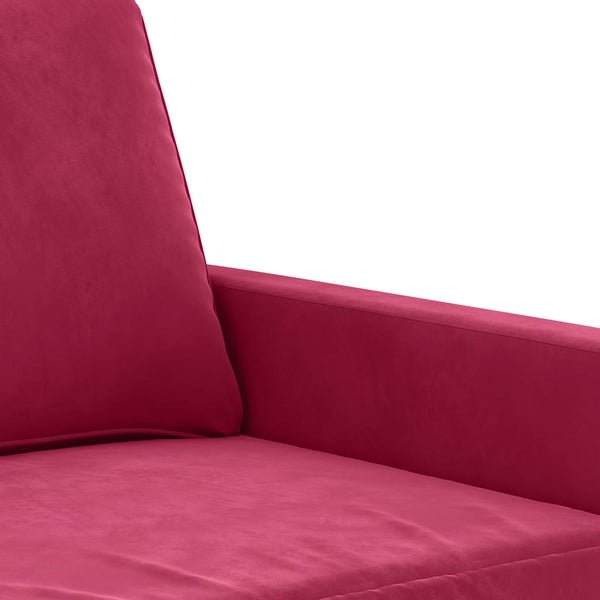 vidaXL Armchair Wine Red 60 cm Velvet