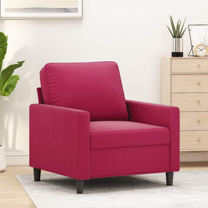 vidaXL Armchair Wine Red 60 cm Velvet