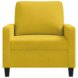 vidaXL Armchair Yellow 60 cm Velvet