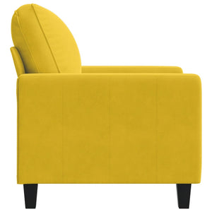 vidaXL Armchair Yellow 60 cm Velvet