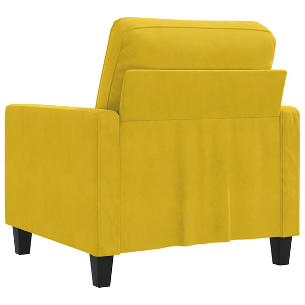 vidaXL Armchair Yellow 60 cm Velvet